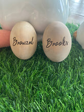 Load image into Gallery viewer, Custom Wooden Engraved Eggs