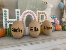Load image into Gallery viewer, Custom Wooden Engraved Eggs
