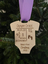 Load image into Gallery viewer, Baby’s First Christmas Onesie Ornament