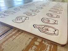 Load image into Gallery viewer, ASL- American Sign Language Alphabet Wooden Puzzle
