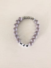 Load image into Gallery viewer, Grey with Dark Chrome Accents Bracelet
