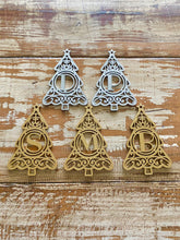 Load image into Gallery viewer, Initial Christmas Tree Ornament