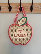 Load image into Gallery viewer, Rattan Teacher Name Apple