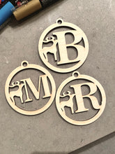 Load image into Gallery viewer, Initial Deer Ornament