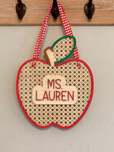 Load image into Gallery viewer, Rattan Teacher Name Apple