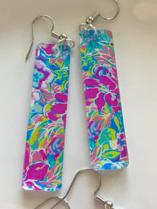 Long Bar Lilly Inspired Acrylic Earrings