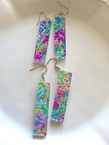 Long Bar Lilly Inspired Acrylic Earrings