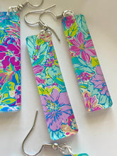 Load image into Gallery viewer, Long Bar Lilly Inspired Acrylic Earrings
