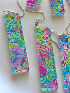 Long Bar Lilly Inspired Acrylic Earrings