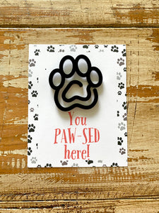 Kids Pawprint Bookmark