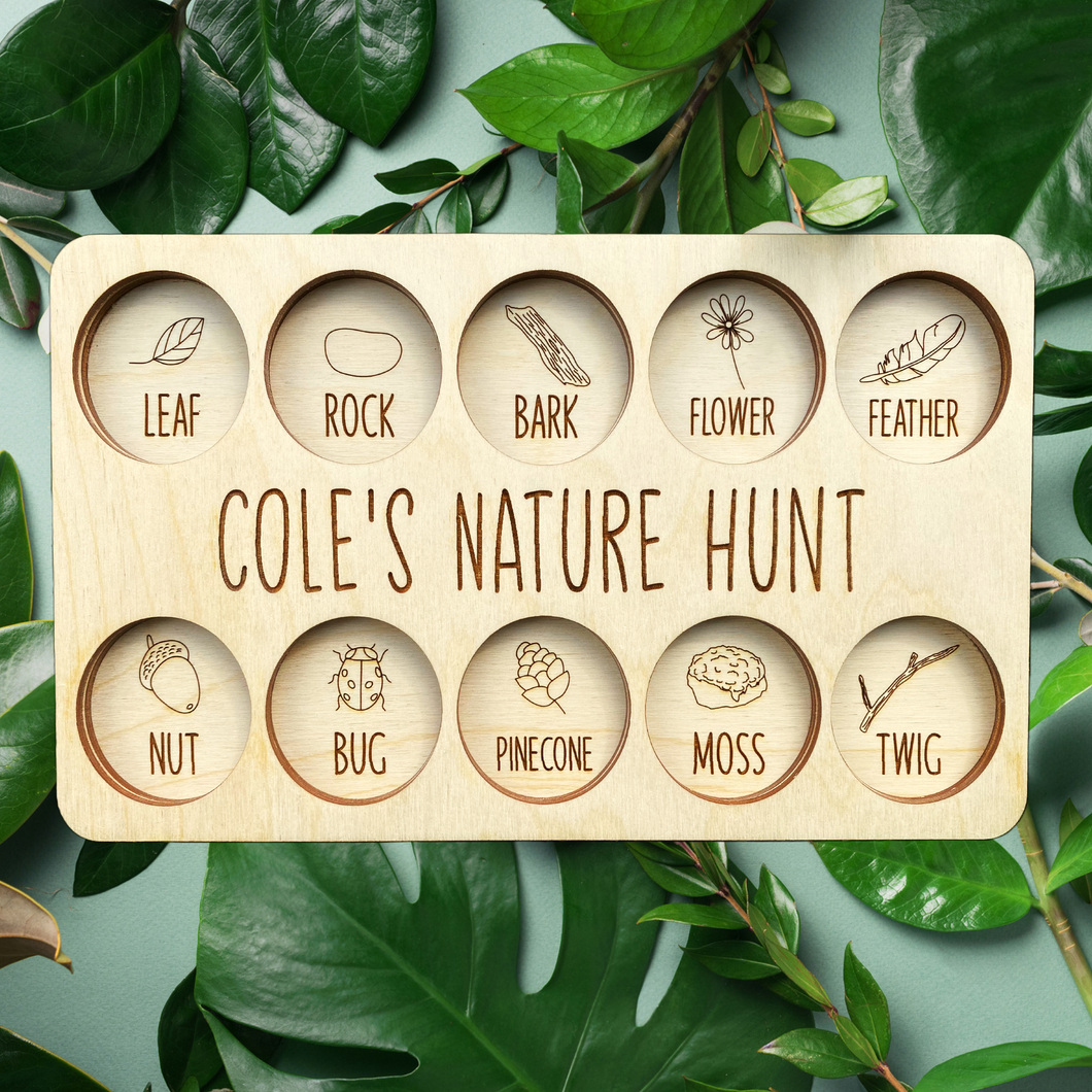 Personalized Nature and Scavenger Hunt Tray