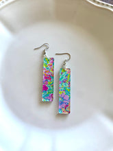 Load image into Gallery viewer, Long Bar Lilly Inspired Acrylic Earrings
