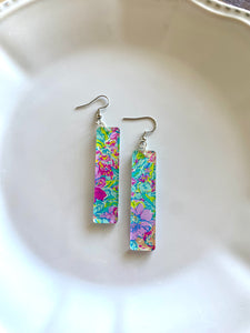 Long Bar Lilly Inspired Acrylic Earrings