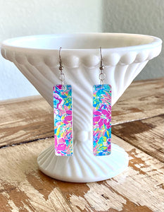 Long Bar Lilly Inspired Acrylic Earrings