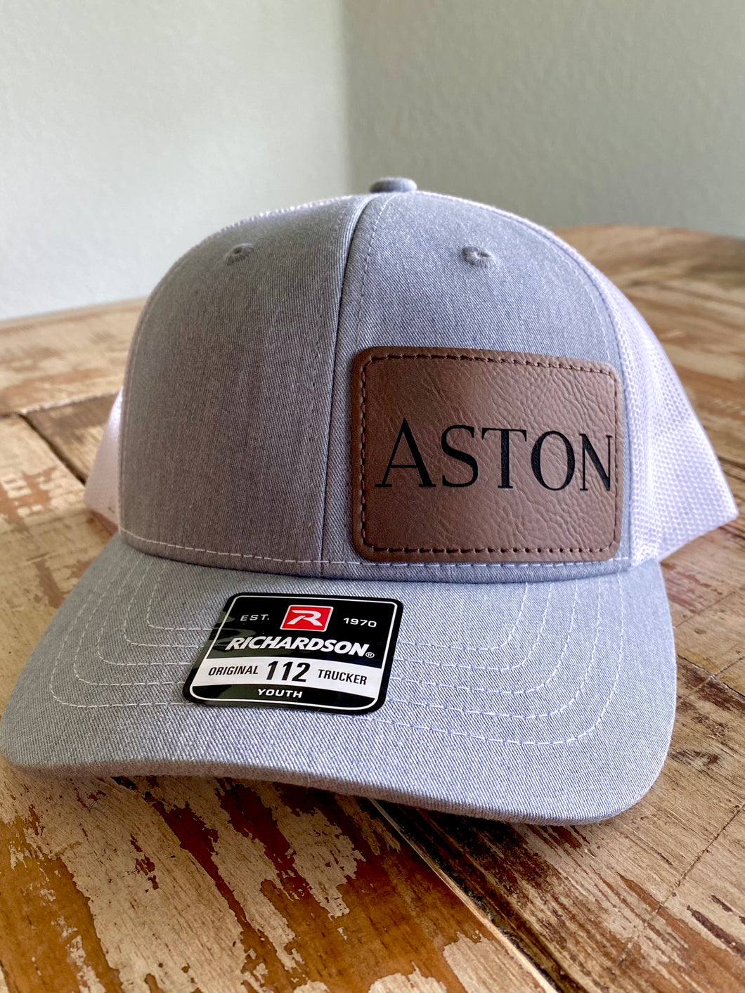 Richardson Youth 112 Heather Grey and White Trucker Hat