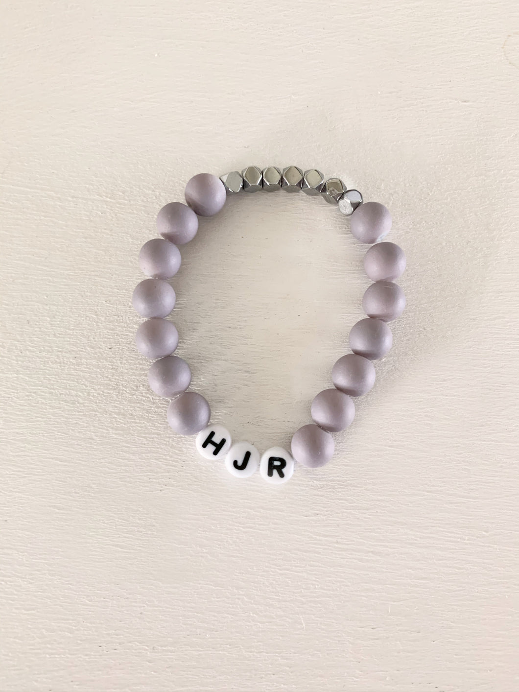 Grey with Dark Chrome Accents Bracelet