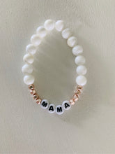 Load image into Gallery viewer, Distressed White with Rose Accents Bracelet
