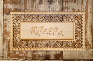 Amen Layered Wooden Sign