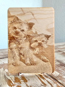 5x7 Laser Engraved Wood Photo