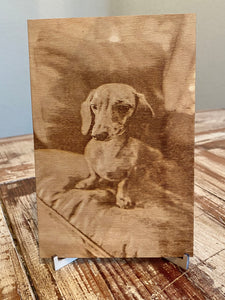 5x7 Laser Engraved Wood Photo