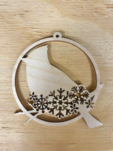 Load image into Gallery viewer, Cardinal With Snowflake Detail Christmas Ornament
