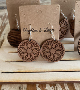 Mitzi Round Sapele Earrings