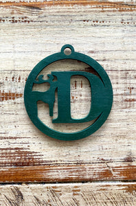 Initial Deer Ornament