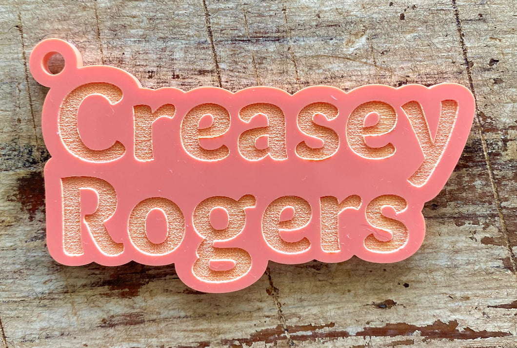 Engraved Acrylic Double Name Keychain or Tag