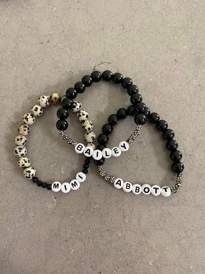 Spotted Black with Black Accents Bracelet