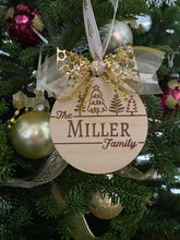 Load image into Gallery viewer, Custom Engraved Family Name Christmas Ornament
