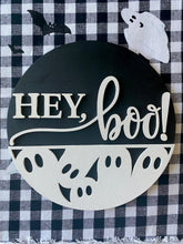 Load image into Gallery viewer, Hey Boo! Halloween Sign
