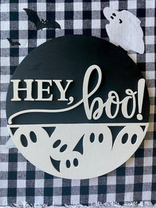 Hey Boo! Halloween Sign