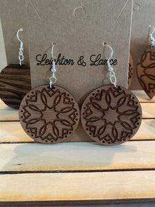 Mitzi Round Sapele Earrings